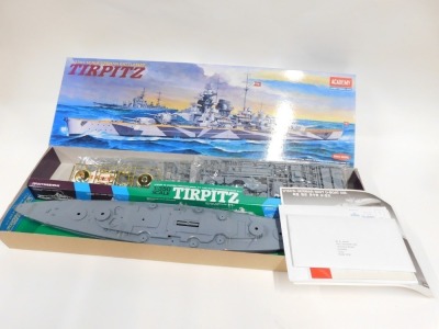 An Academy German Battleship Tirpitz model kit, 1:350 scale, boxed. - 2