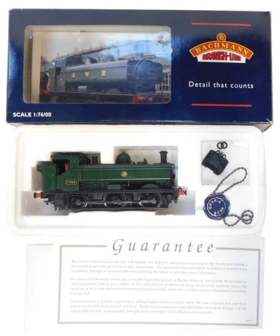 A Bachmann Branchline OO gauge Class 8750 pannier tank locomotive, 0-6-0, 8763, BR lined black, 32-201, boxed.