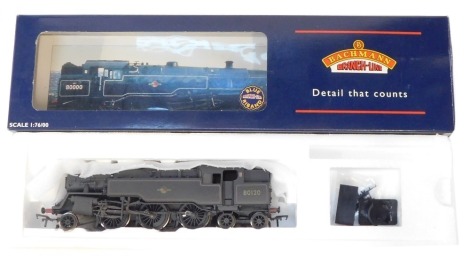 A Bachmann Branchline OO gauge locomotive, Standard Class 4MT tank, BR lined black crest, 80120, 32-354A, boxed.