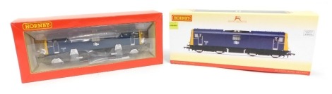 A Hornby OO gauge Class 71 electric locomotive, 71012, BR blue livery with yellow ends, R3374, boxed.