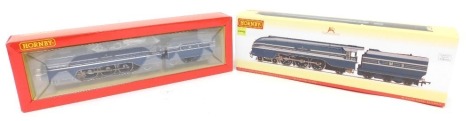 A Hornby OO gauge LMS Streamlined Princess Coronation Class locomotive, 4-6-2, 6220, LMS blue livery, R3857, boxed.