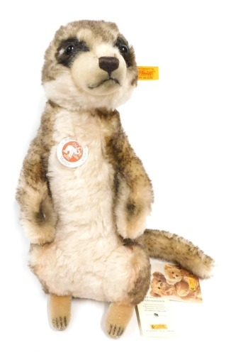 A Steiff Mungo the Meerkat mohair Teddy bear, 30cm.