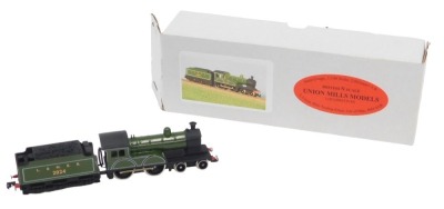 A Union Mills Models N gauge Class D20 locomotive, 4-4-0, 2024, LNER Doncaster green, boxed.