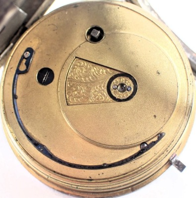 A silver cased pocket watch with white enamel dial, stamped The Express English Lever retailed by JG Greaves of Sheffield, Chester hallmarks, and a white metal pocket watch, retailed by Langdon Davis and Co Birmingham, Swiss made movement and case. (2) - 3