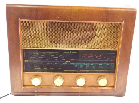 A Bush valve radio, in a walnut case.