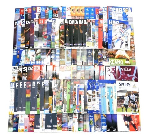 A large quantity of Premier League football programmes, to include Chelsea, Arsenal, Manchester City, and other programmes mainly 21stC. (1 bag)