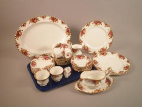 A Royal Albert Old Country Roses pattern part dinner and tea service.