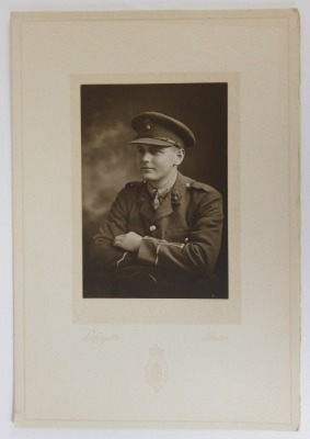 A pair of WWI medals, comprising 1914-1918 War Medal, and Victory Medal named to 2nd Lieutenant Herbert James (HJ) Smith, with ribbons, together with photograph, a pair of No 3 prismatic binoculars, in leather case stamped Aitchison & Co Ltd 1917, togethe - 3