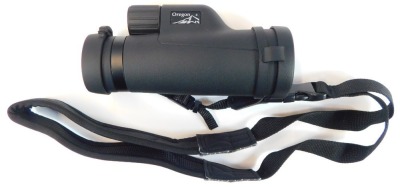 An Oregon 4PC by Opticron roof prism waterproof monocular, 10x42, in canvas case with outer box, together with a pair of Plastimo 7x50 binoculars, in case. - 4