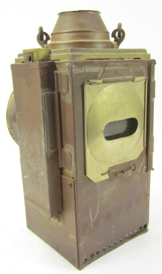 A Lamp Manufacturing and Railway Supplies Ltd London railway lantern, 33cm high. - 2