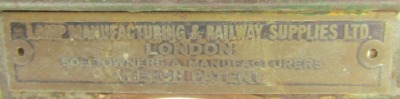 A Lamp Manufacturing and Railway Services Ltd London railway lantern, BR(E), registration number 711205, 30cm high. - 3