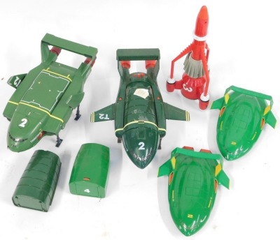 A group of Thunderbird models, to include Thunderbird 2, 3, etc. - 2