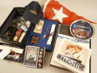 A quantity of modern Titanic collectables