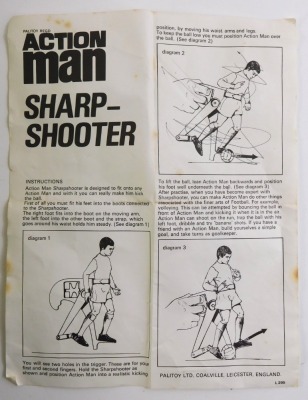 An Action Man sharp-shooter footballer, with red and white football kit, boxed. - 2