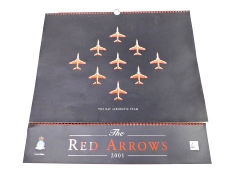 A 2001 Red Arrows Aerobatic Team calendar.