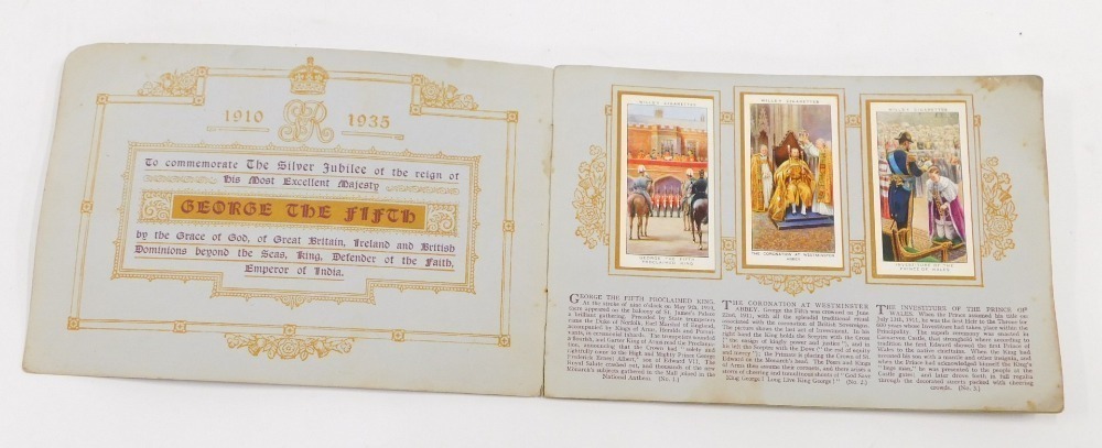 A set of W.D. & H.O. Wills cigarette cards, made to commemorate the reign  of King George V, mounted in album