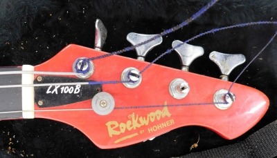 A Hohner Rockwood red electric guitar, labelled LX100B. - 2