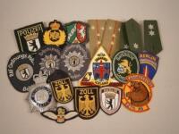 Various military and police related cloth badges