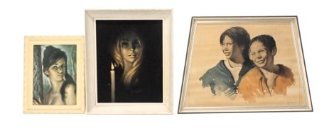 Pearson. Girl by candle light, and other 1960s/70s prints.