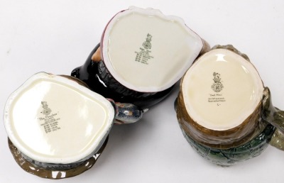 Three Royal Doulton large character jugs, modelled as Mine Host D6468, Owd Mac, and the Poacher D6420. - 3