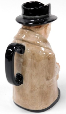 A Royal Doulton pottery character jug, modelled as Winston Churchill, in seated pose, printed marks, 21.5cm high. - 2