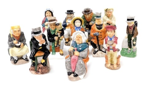 A Wood and Sons pottery The Charles Dickens Toby Jug Collection, for Franklin Mint, comprising Uriah Heep, Mrs Gamp, Oliver Twist, Scrooge, Little Nell, Mr Micawber, Fagin, David Copperfield, Mr Pickwick, Bob Cratchit and Tiny Tim, Peggotty, and Miss Have