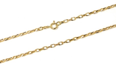 A 9ct gold curb link neckchain, on a bolt ring clasp, 9.9g, 55 1/2cm long.