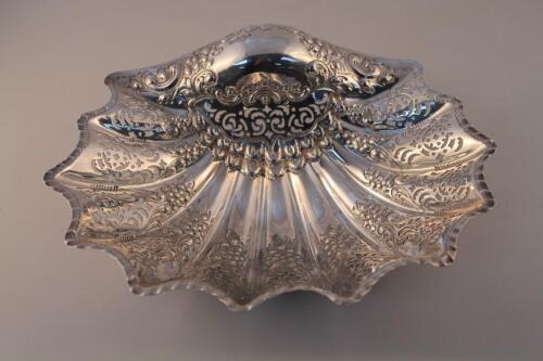 A late Victorian silver sweetmeat dish