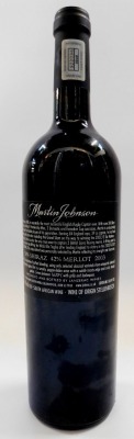 Four bottles of Martin Johnson Limited Edition Testimonial Collection Shiraz Merlot. - 3