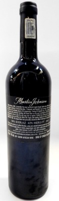 A bottle of Martin Johnson Limited Edition Testimonial Collection Shiraz Merlot, signed. - 3