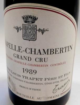 Two bottles of Chapelle-Chambertin Grand Cru Louis Trapet 1989. - 2