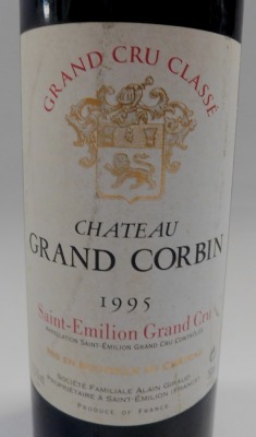 Two bottles of Chateau Grand Corbin Saint-Emilion Grand Cru 1995. - 2