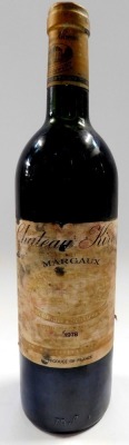 A bottle of Chateau Kirwan 1978 Margaux, a bottle of Chateau Lagrange Pomerol 1993, and a bottle of Chauvot Labaume Pommard '1987'. (3) - 3