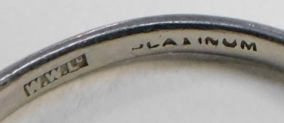 Four various platinum wedding bands, 12.1g. - 5