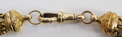 A 9ct gold triple row bracelet, with spring catch, 9.4g. - 2