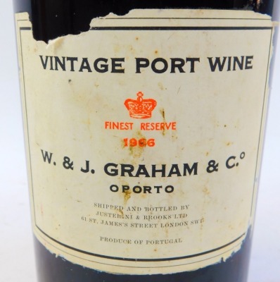 A bottle of W & J Graham and Co 1966 vintage port, 1.5 litre. - 3