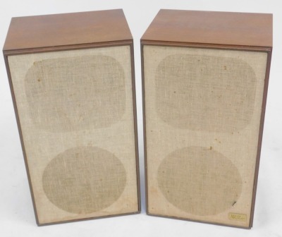 A pair of Acoustic Research International AR-2A Acoustic speakers, serial no EAX002473 and EAX002483, boxed, 61cm high. - 2