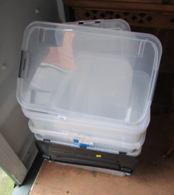 Various plastic crates. (a quantity)