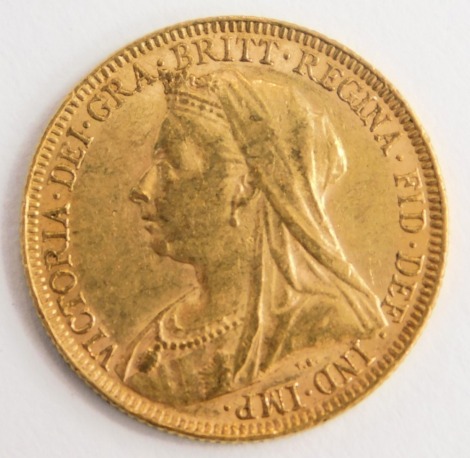 A Victorian full gold sovereign, dated 1893.