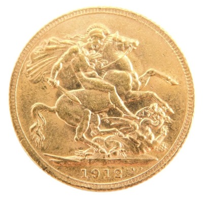 A George V full gold sovereign, dated 1912. - 2