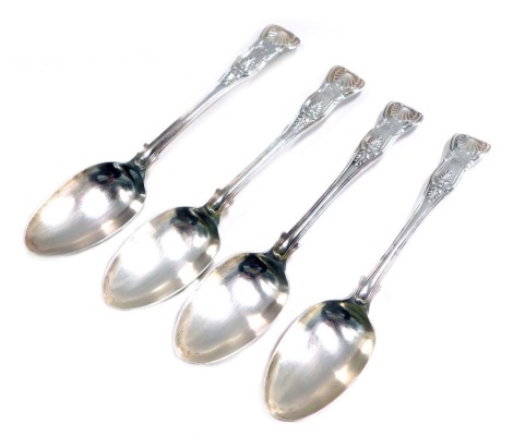 A set of four Victorian silver King's pattern tablespoons, initial engraved, Mary Chawner, London 1838, 12.63oz.