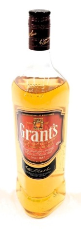 A part bottle of Grant's whisky.