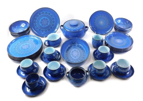 A Denby Midnight pattern part tea and dinner service, to include tureen, cover, plates, etc.