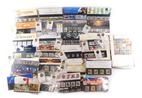 A quantity of first day covers and various American baseball pin badges, made by Uno Cal.