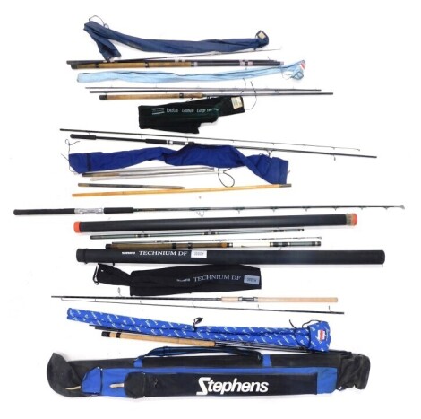 A Silstar-Citer boat rod, 3607 050, and other fishing rods.