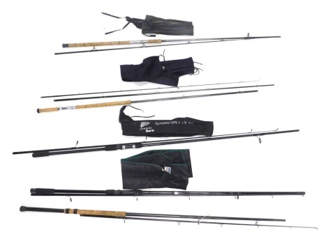 A Dragon Carp Dynamo 12ft 2" fishing rod, other carbon fibre rods, etc.