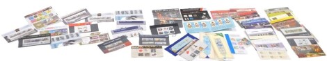 Various Royal Mail commemorative stamps, for The Great War 1914-1918, Elizabeth II Diamond Jubilee, Royal Weddings, together with Cash's woven bookmarks, John Player and Sons RAF badges set, further Royal Mail stamps to include Royal Navy Uniforms, Great 