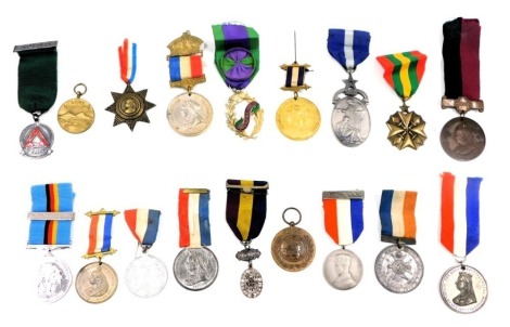 A collection of presentation medals, to include Drivers Competition, Rifle Brigade, Sunday School badge, United Nations badge, Royal Navy and others. (a quantity)