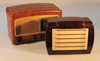 A Cossor melody maker Bakelite radio and a Bakelite speaker.