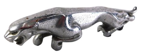 A Jaguar chrome plated car mascot, 19cm long.